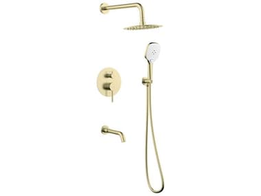 Elegant Lighting George Brushed Gold Shower and Tub Faucet EGFAS9002BGD