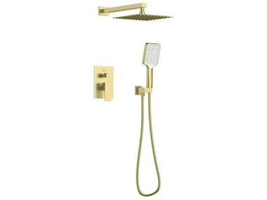 Elegant Lighting Petar Brushed Gold Shower Faucet System EGFAS9003BGD