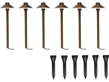 Elegant Lighting Aera Antique Brass Outdoor Landscape Light Kit (Set of 6) EGKIT30006