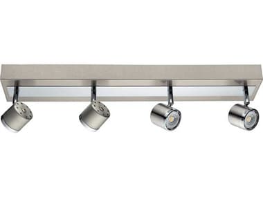 Eglo Pierino 4-Light Matte Nickel Chrome Round Track & Rail Light EGL201735A