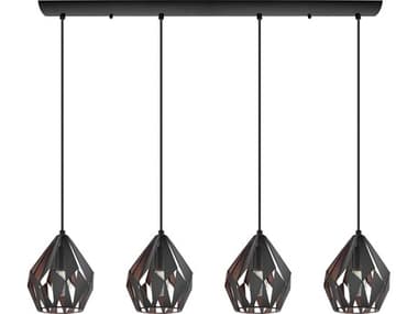 Eglo Carlton 4-Light Black Geometric Island Pendant EGL202038A