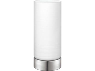 Eglo Myna Matte Nickel White Wiped Glass Table Lamp EGL202271A