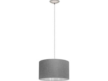 Eglo Mandana 1-Light Matte Nickel Gray Drum Pendant EGL202943A