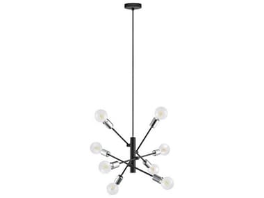 Eglo Gradoli 8-Light Black Chrome Linear Pendant EGL203386A