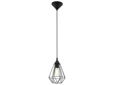 Eglo Lindell 1-Light Matte Black Mini Pendant EGL203523A