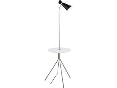 Eglo Policara Matte Nickel Black Floor Lamp EGL203648A