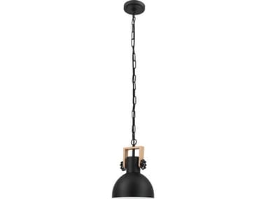 Eglo Lubenham 1-Light Black Dome Mini Pendant EGL204201A