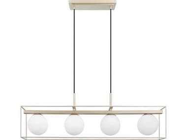 Eglo Vallaspra 4-Light Champagne Off White Globe Island Pendant EGL204215A