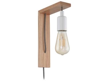 Eglo Tocopilla 1-Light Natural Wood Brown Wall Sconce EGL204966A