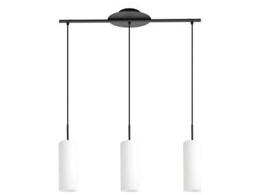 Eglo Troy 3-Light Structured Black Cylinder Island Pendant EGL205132A