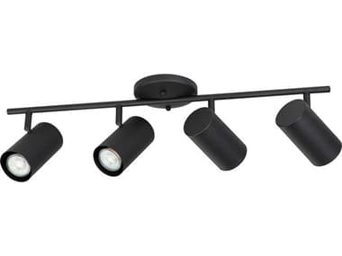 Eglo Calloway 4-Light Structured Black Cylinder Track & Rail Light EGL205134A