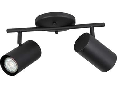 Eglo Calloway 2-Light Structured Black Cylinder Track & Rail Light EGL205135A