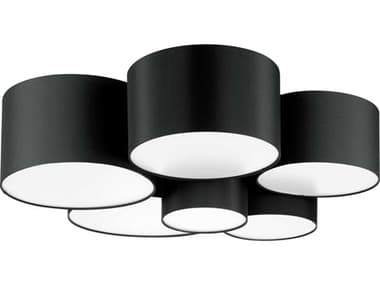 Eglo Pastore 6-Light Black Flush Mount EGL205187A
