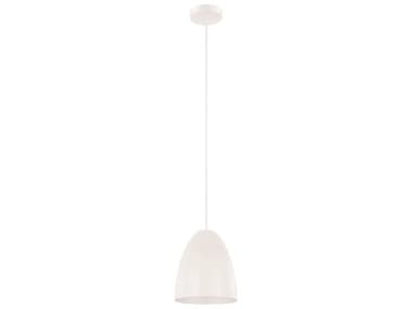 Eglo Sarabia 1-Light Structured White Matte Bell Mini Pendant EGL205287A