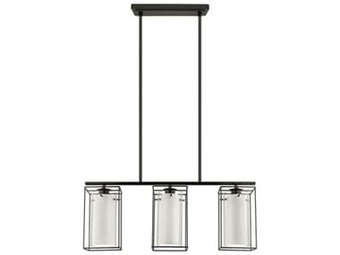 Eglo Lombes 3-Light Structured Black Geometric Island Pendant EGL205297A