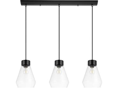 Eglo Montey 3-Light Matte Black Island Pendant EGL205323A