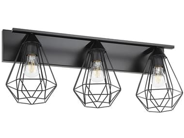Eglo Tarbes 3-Light Matte Black Vanity Light EGL205621A
