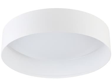 Eglo Ester 1-Light Structured White Round Flush Mount EGL205627A