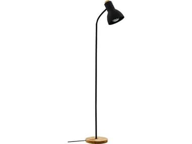 Eglo Verdal Black Wood Metal Floor Lamp EGL205633A