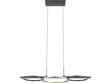 Eglo Boyal Structured Black Gold Round Island Pendant EGL205746A