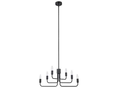 Eglo Portofino 6-Light Black Candelabra Chandelier EGL205807A