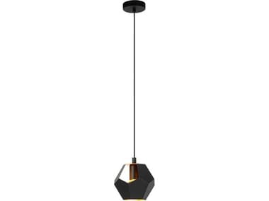 Eglo Rasigures 1-Light Structured Black Gold Geometric Mini Pendant EGL205808A