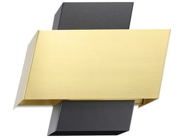 Eglo Timparossa 1-Light Black Brushed Brass Wall Sconce EGL205839A