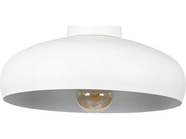 Eglo Mogano 1-Light White Dome Flush Mount EGL206013A
