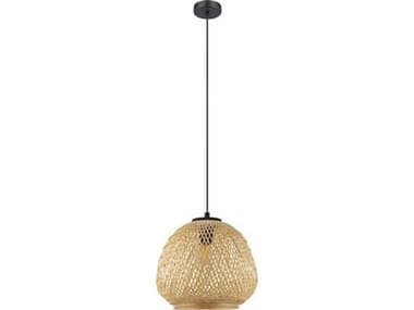 Eglo Dembleby 1-Light Black Brown Pendant EGL206044A