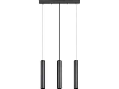 Eglo Tortoreto 3-Light Black Cylinder Island Pendant EGL206061A