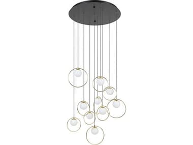 Eglo Portocolom 10-Light Black Shinny Brass Pendant EGL206084A