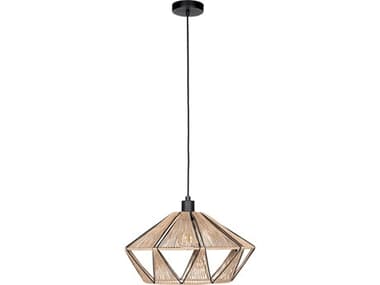Eglo Adwickle 1-Light Black Brown Pendant EGL206108A
