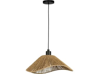 Eglo Lavister 1-Light Black Brown Pendant EGL206322A