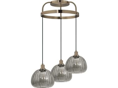 Eglo Ballelo 3-Light Brushed Gold Gray Pendant EGL206358A