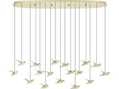 Eglo Paratebueno 17-Light Brass Island Pendant EGL206641A