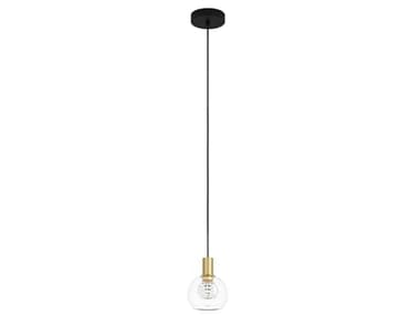 Eglo Terque 1-Light Black Brushed Gold Mini Pendant EGL206858A