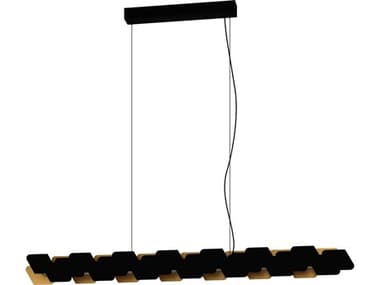 Eglo Altagracia 4-Light Black Linear Island Pendant EGL390032A
