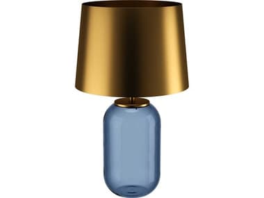 Eglo Cuite Transparent Indigo Brushed Gold Metal Blue Table Lamp EGL390064A