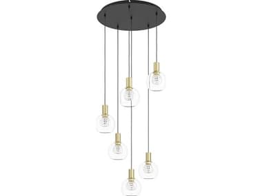 Eglo Terque 6-Light Black Brushed Gold Pendant EGL390279A