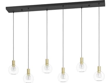 Eglo Terque 6-Light Black Brushed Gold Island Pendant EGL390281A