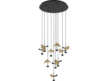 Eglo Dracera Black Gold Leaf Geometric Pendant EGL390339A