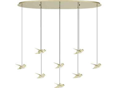 Eglo Paratebueno 8-Light Brass Island Pendant EGL390397A