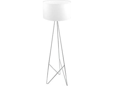 Eglo Camporale Chrome White Fabric Floor Lamp EGL39232A