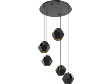 Eglo Rasigures 5-Light Black Geometric Pendant EGL39635A