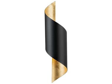 Eglo Jabaloyas 1-Light Black Gold Leaf Wall Sconce EGL39654A