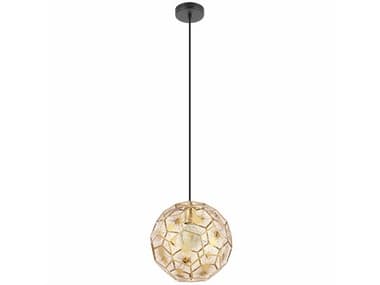 Eglo Skoura 1-Light Black Brass Geometric Mini Pendant EGL39754A