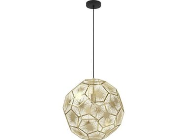 Eglo Skoura 1-Light Black Brass Pendant EGL39756A