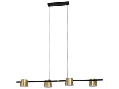 Eglo Altmira 4-Light Structured Black Brass Island Pendant EGL39985A