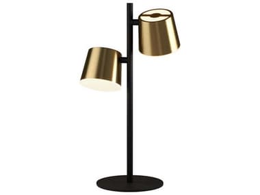Eglo Altmira Structured Black Brass Exterior White Interior Metal Table Lamp EGL39986A