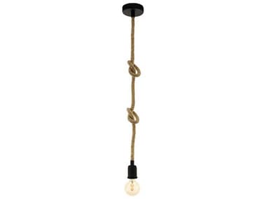 Eglo Rampside 1-Light Black Mini Pendant EGL43256A